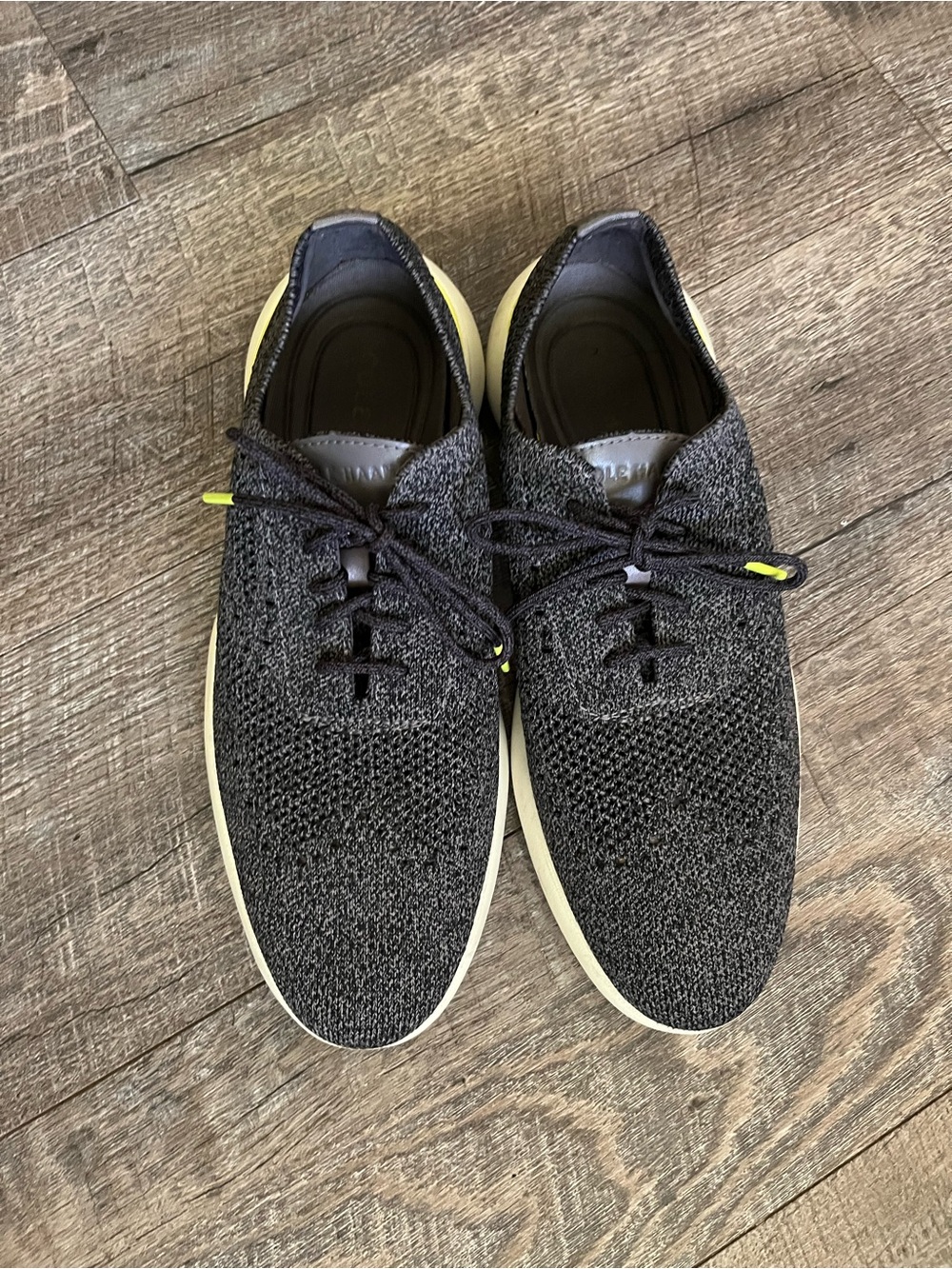 Cole Haan Men's Charcoal Knit Sneakers with Cream Sole